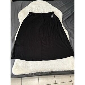 New‎ Jessica London Womens Black Denim Skirt Size 16W Plus NWT Cotton